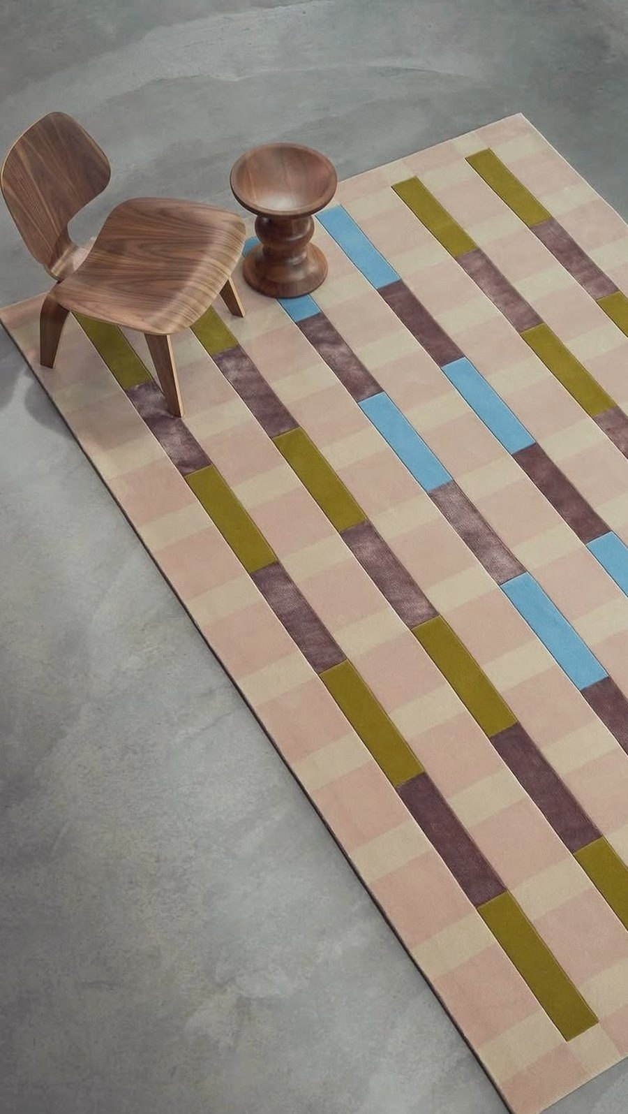 Colour-Block Tufted Rug